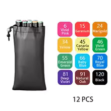 ArtFlow Studio 12-Color Professional Alcohol Marker Set