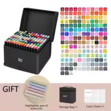 ArtFlow Studio 168-Color Master Professional Alcohol Marker Set
