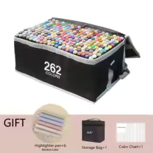 ArtFlow Studio 262-Color Ultimate Professional Alcohol Marker Set