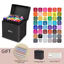 ArtFlow Studio 48-Color Professional Alcohol Marker Set